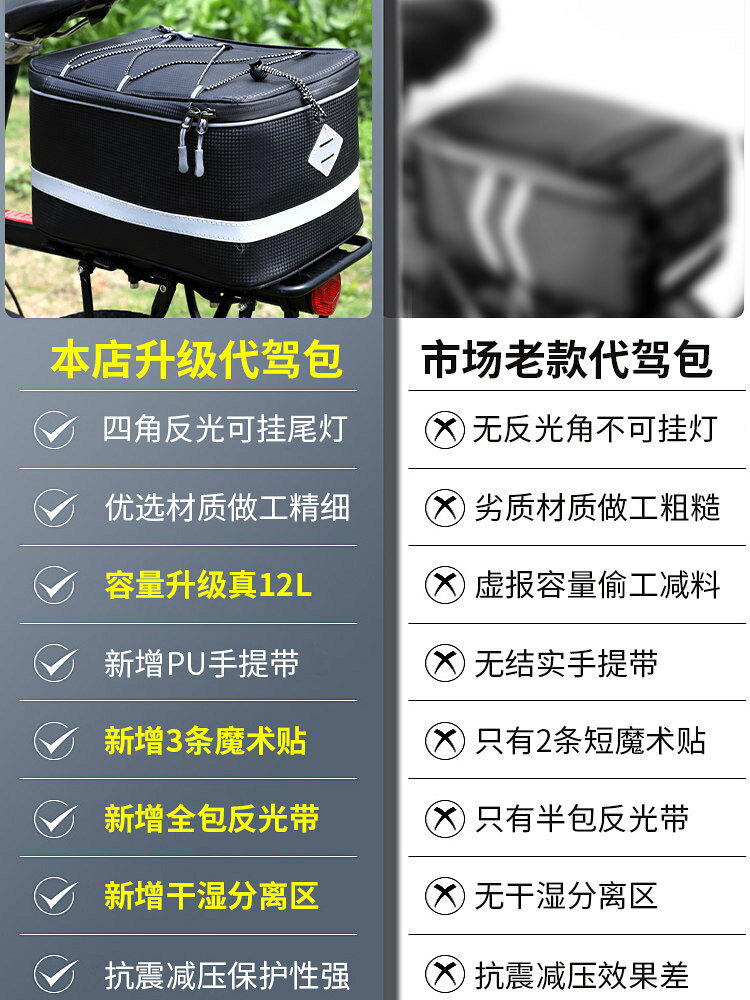 代駕包後座包電動車掛物收納尾包山地腳踏車儲物箱後貨架馱包裝備