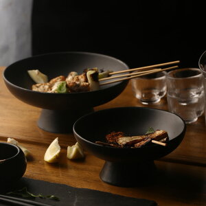 朵頤創意日式陶瓷高腳碟家用點心盤餐廳小菜碟糕點盤甜品碟果盤1入