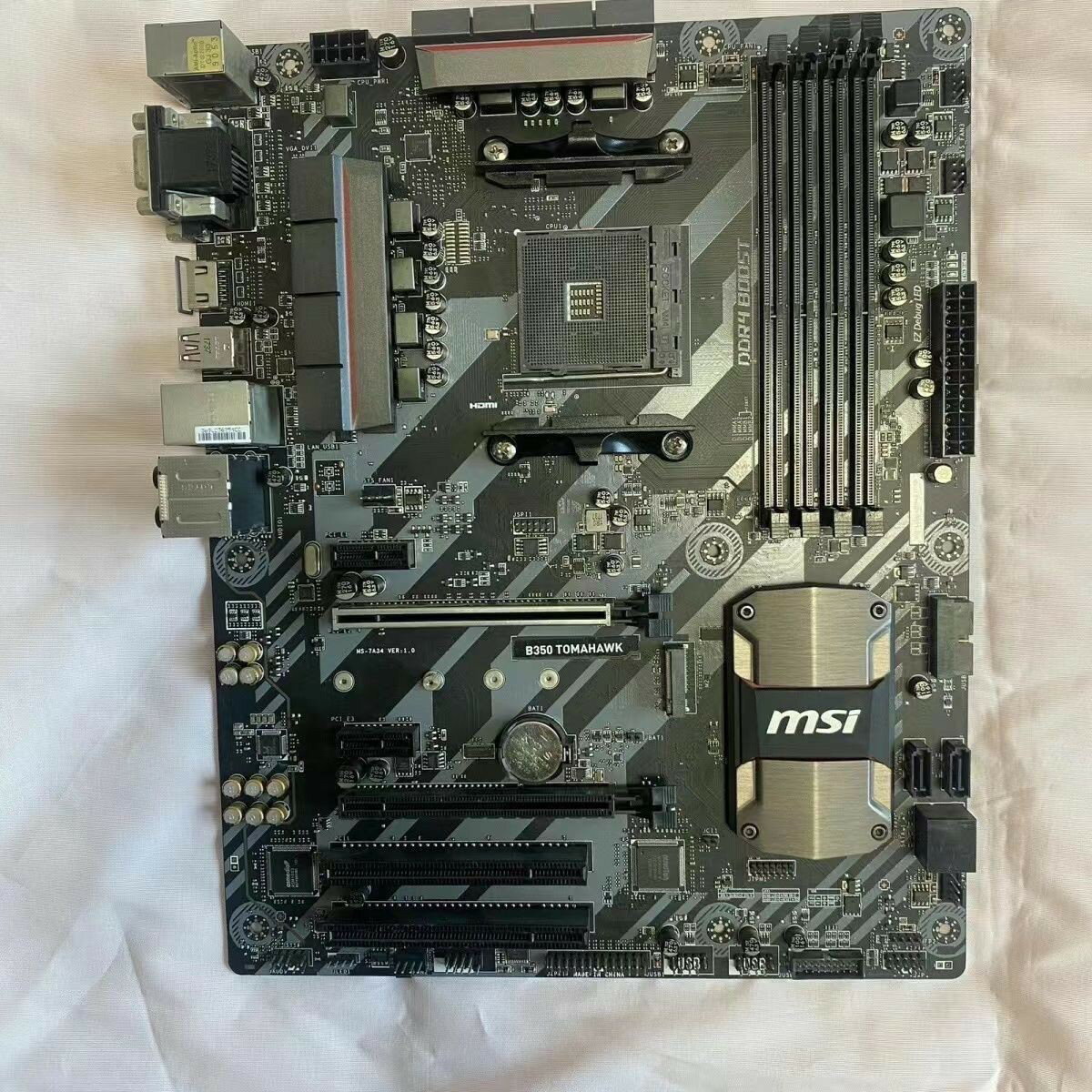 微星 MSI B350 TOMAHAWK 戰斧導彈 AM4主機板 支援Ryzen 5500 5600 電腦組裝 電競遊戲 主機板推薦 高效能 穩定耐用