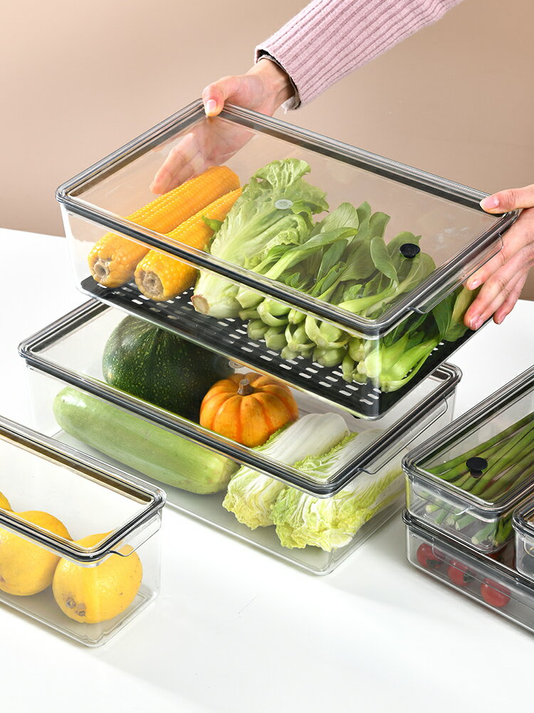 冰箱收納盒放裝雞蛋家用食品級蔬菜混沌多層帶蓋保鮮盒冷凍餃子盒