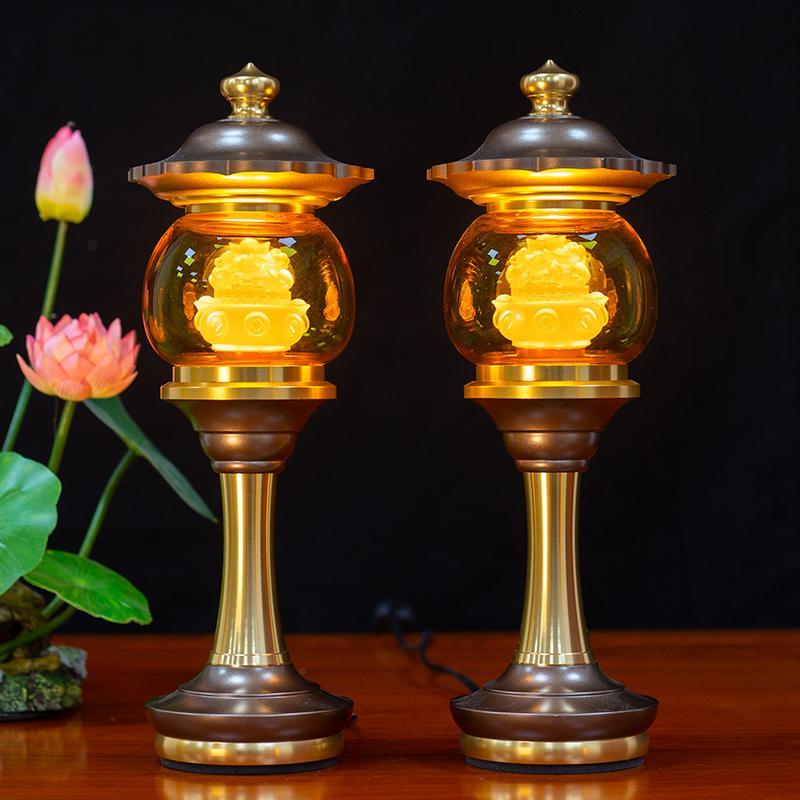 工廠直銷 【附發票】 免運 佛具 供燈 佛燈 蓮花燈 佛前供燈 充電蓮花燈家用led七彩神社燈插電佛前供燈水晶蓮花燈琉璃佛燈特惠/開立發票 全館八折 售後保障 s1217