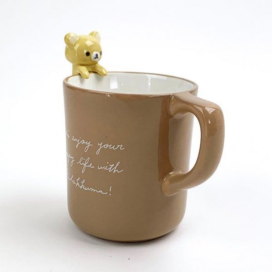 【震撼精品百貨】Rilakkuma San-X 拉拉熊懶懶熊~拉拉熊陶瓷馬克杯280ML (咖啡杯緣子款)*63368