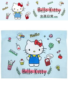權世界@汽車用品 Hello Kitty 女孩日常系列 車用遮陽窗簾 68x52cm(1入) PKTD010B-06