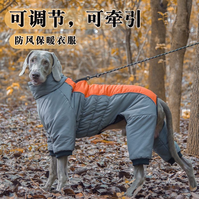免運 公司貨最低價 狗狗衣服秋冬款保暖四腳衣加厚寵物衣服大型犬金毛邊牧外出可牽引 快速發貨