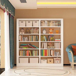 優樂悅~家用兒童房簡易落地式書架多層輕奢鐵藝繪本圖書館客廳書房收納架