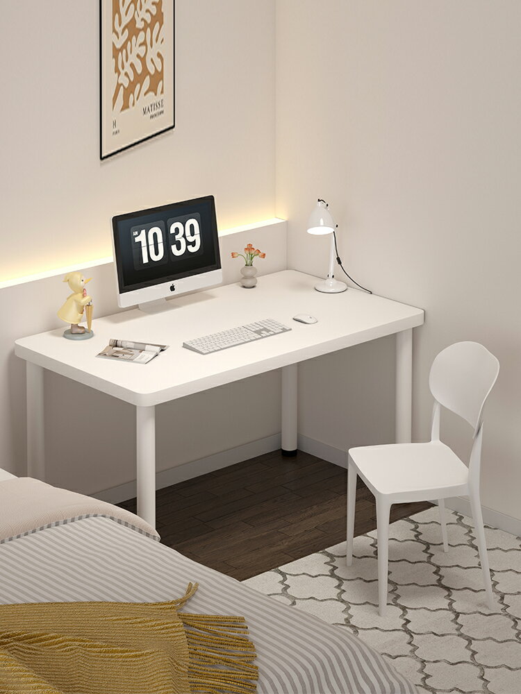 電腦桌臺式家用書桌子臥室女生學習桌子簡易出租屋辦公桌簡約現代