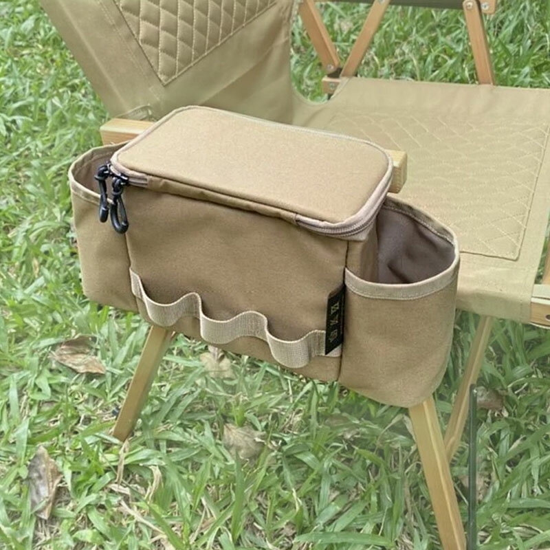 【露營趣】新店桃園 OWL CAMP PTJ-01 沙色側邊包 椅側置物包 工具包 收納包 裝備袋 適用 露營椅 桌子