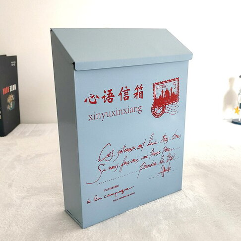 {台灣公司 可開發票 快速出貨} 鐵皮信箱郵箱室外信報箱掛墻戶外帶鎖心語信箱 | 知木屋 | 樂天市場Rakuten