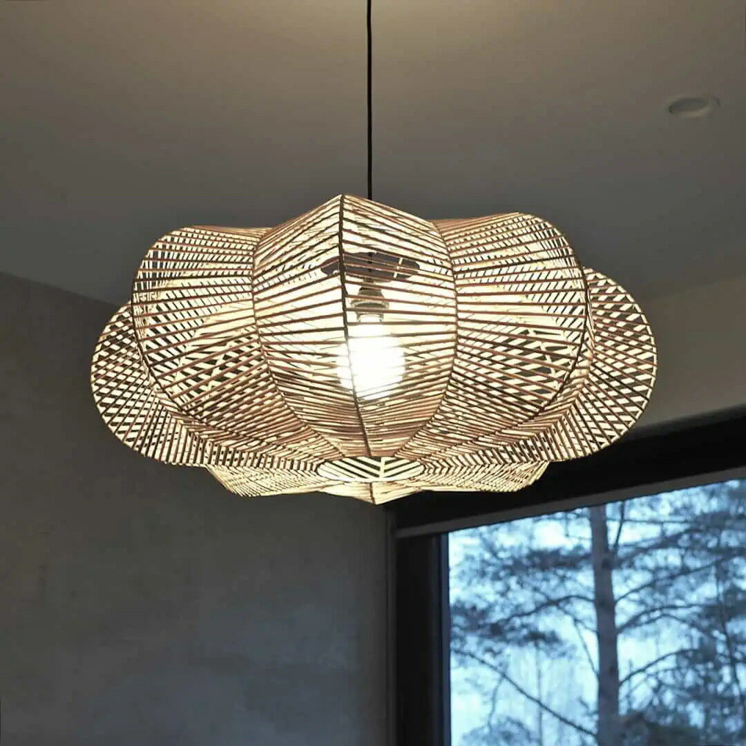 快速出貨 附發票 木羊北歐風吊燈復古藤藝燈具餐廳酒吧咖啡廳創意手工天然藤燈具
