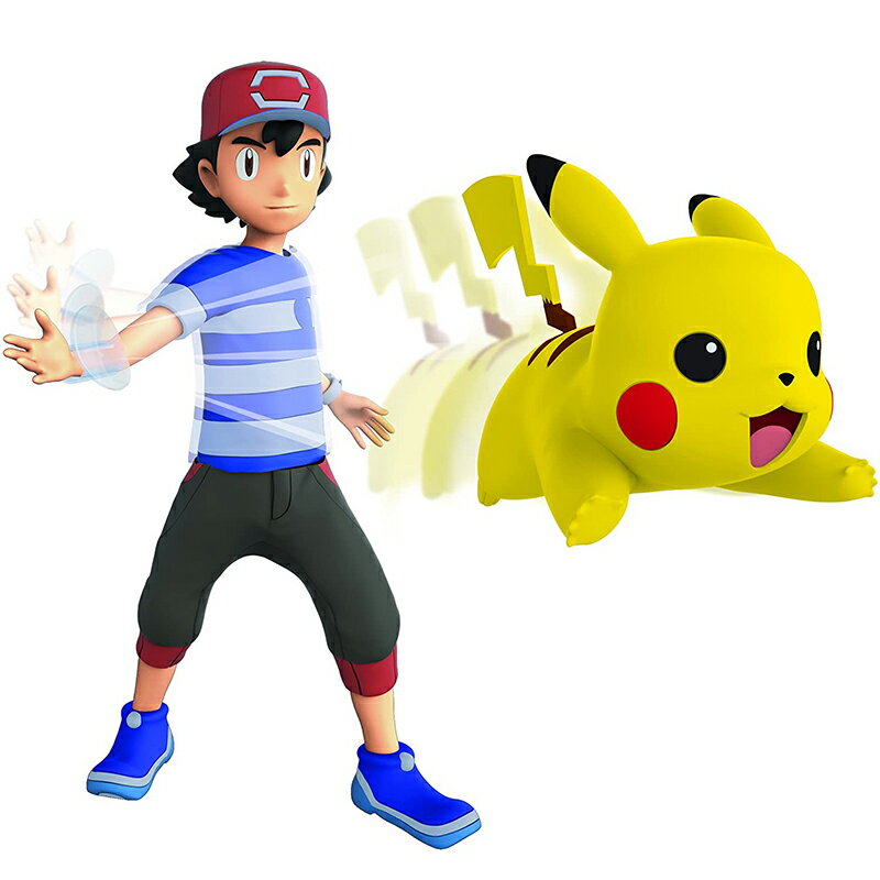 [9美國直購] Pokemon 精靈寶可夢 戰鬥特徵可動人偶 4.5 Battle Feature Action Figure, Features Ash and Launch into Action 2 inch Pikachu