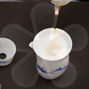 茶漏茶濾創意個性白陶瓷茶漏茶葉濾茶神器過濾網茶隔功夫茶具配件