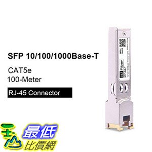 [8美國直購] 收發器模組 10/100/1000BASE-T SFP Transceiver, Gigabit RJ45 Auto-Negotiation Data Rate Mini-GBIC Copper