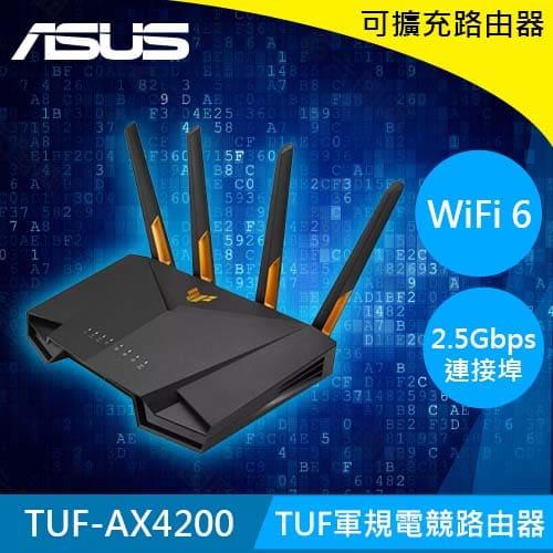 ASUS華碩 TUF Gaming AX4200 雙頻 WiFi 6 電競路由器
