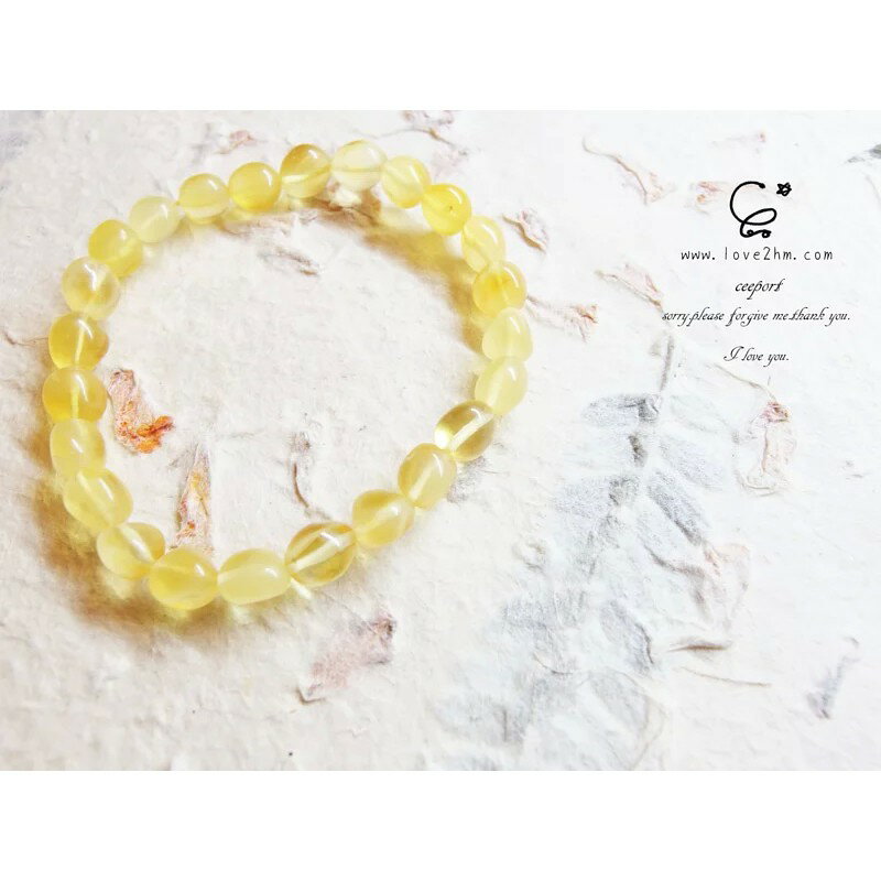 蜜蠟/琥珀 隨型手鍊 3701/蜜蠟/琥珀/水晶手鍊/ [晶晶工坊-love2hm]