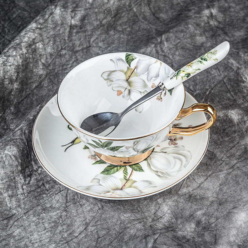 四福 北歐陶瓷咖啡杯套裝 英式下午茶套具禮盒點心盤創意咖啡壺