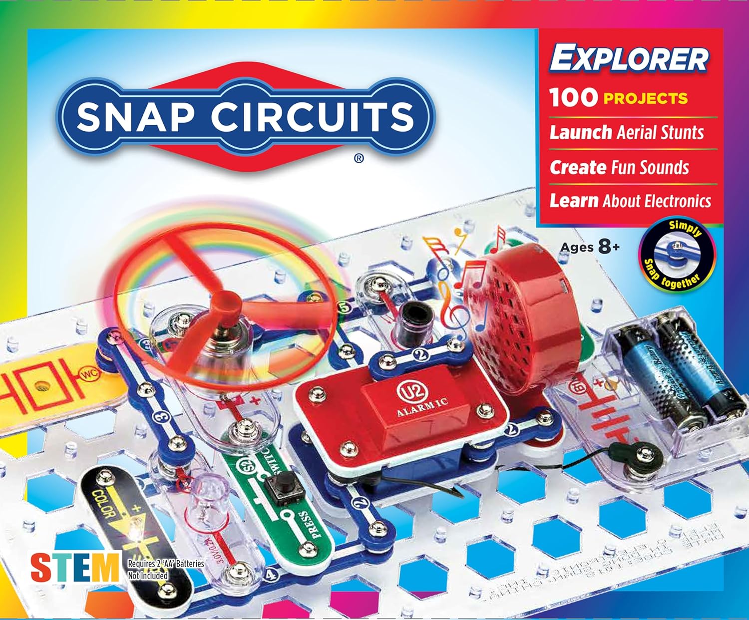 [2美國直購 ] Elenco Snap Circuits Jr. SC-100 Electronics Exploration Kit 動動腦 電子電路套件組