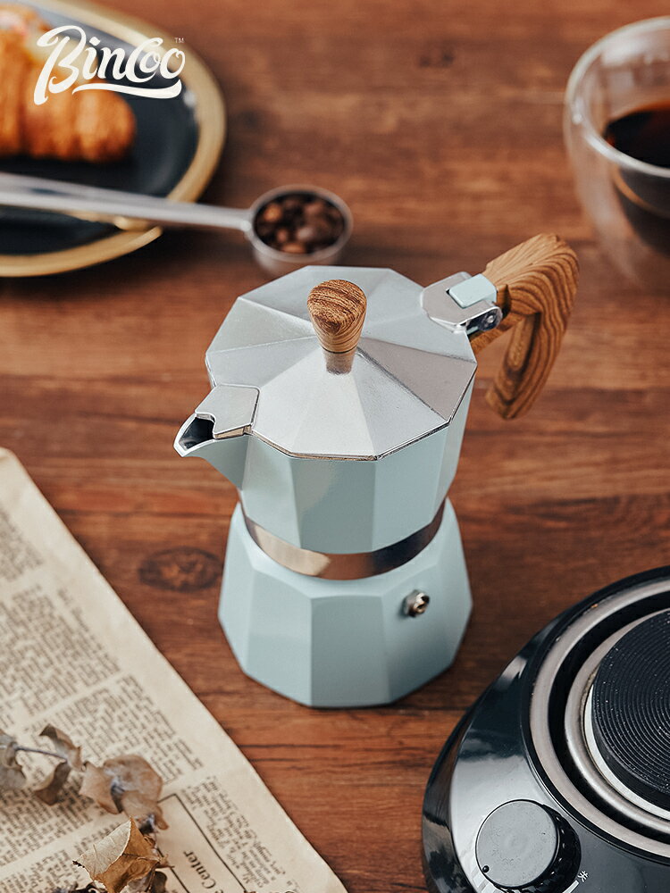 Bincoo摩卡壺咖啡壺手沖咖啡器具組合套裝家用單閥門十角壺煮咖啡 1