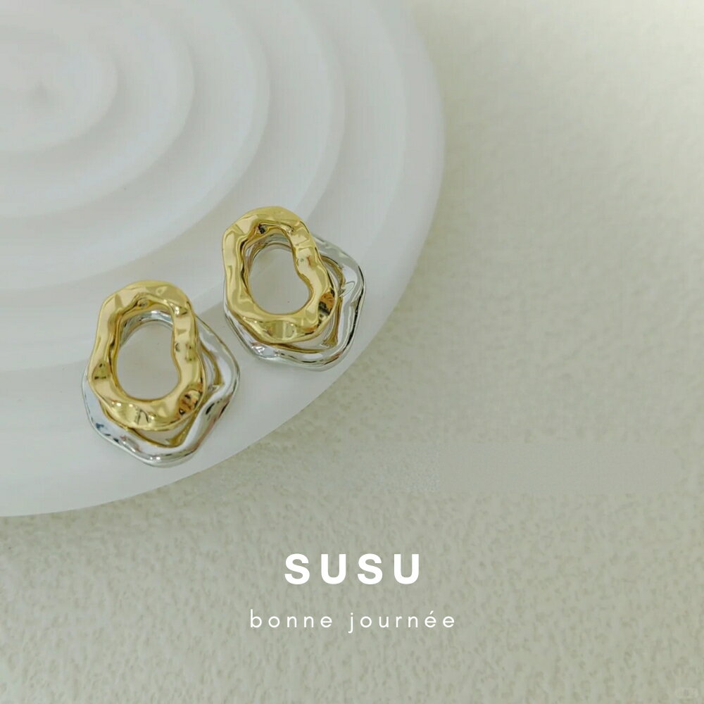 SU SU︱撞色疊戴耳環❤️事業 招財 人緣 工作 健康 紓壓 水晶 飾品 耳環 項鍊 手鍊 現貨 穿搭 百搭 時尚