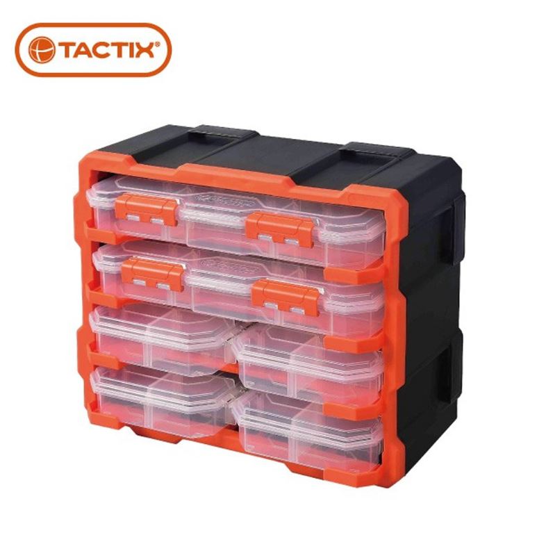 TACTIX TX-0672 系統式 透明收納盒 收納盒套裝 2大4小含外箱 分隔盒 透明收納盒 收納盒 零件盒