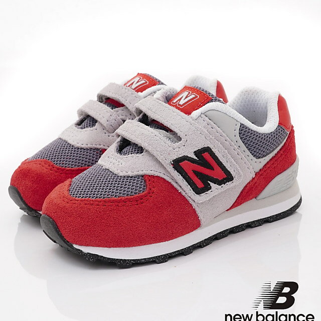 New Balance童鞋休閒運動鞋574系列紅灰(寶寶段)