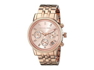 『Marc Jacobs旗艦店』美國代購 Michael Kors 新款都會晶燦亮麗玫瑰金色點綴三眼腕錶