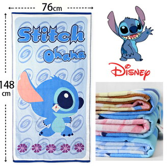 【esoxshop】海灘巾 浴巾 俏皮圖紋史迪奇款 Disney 台灣製