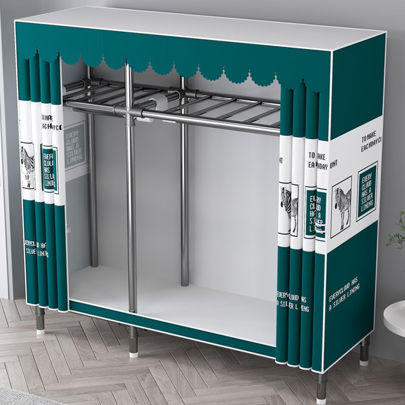 衣柜家用臥室出租房全鋼管簡易衣柜鋼管布衣柜加粗加固加厚掛衣柜