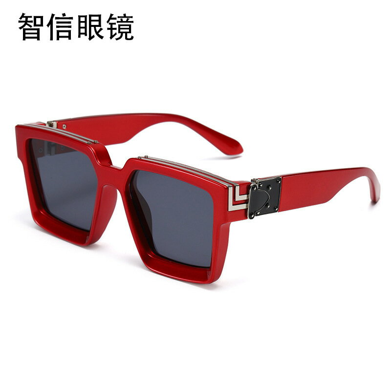 歐美派對眼鏡太陽墨鏡時尚大富翁方框太陽鏡女士眼鏡大牌墨鏡