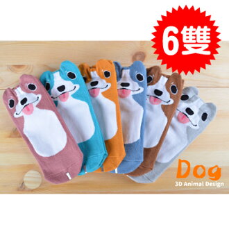 【悅兒樂婦幼用品舘】PEIBOU 貝柔趣味止滑童襪-柴犬(HP5052)【六雙】※隨機出貨