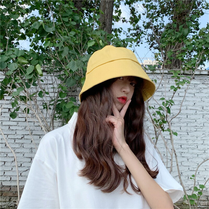 漁夫帽女潮牌顯臉小遮陽防曬韓版百搭夏季網紅帽子男水桶帽可折疊