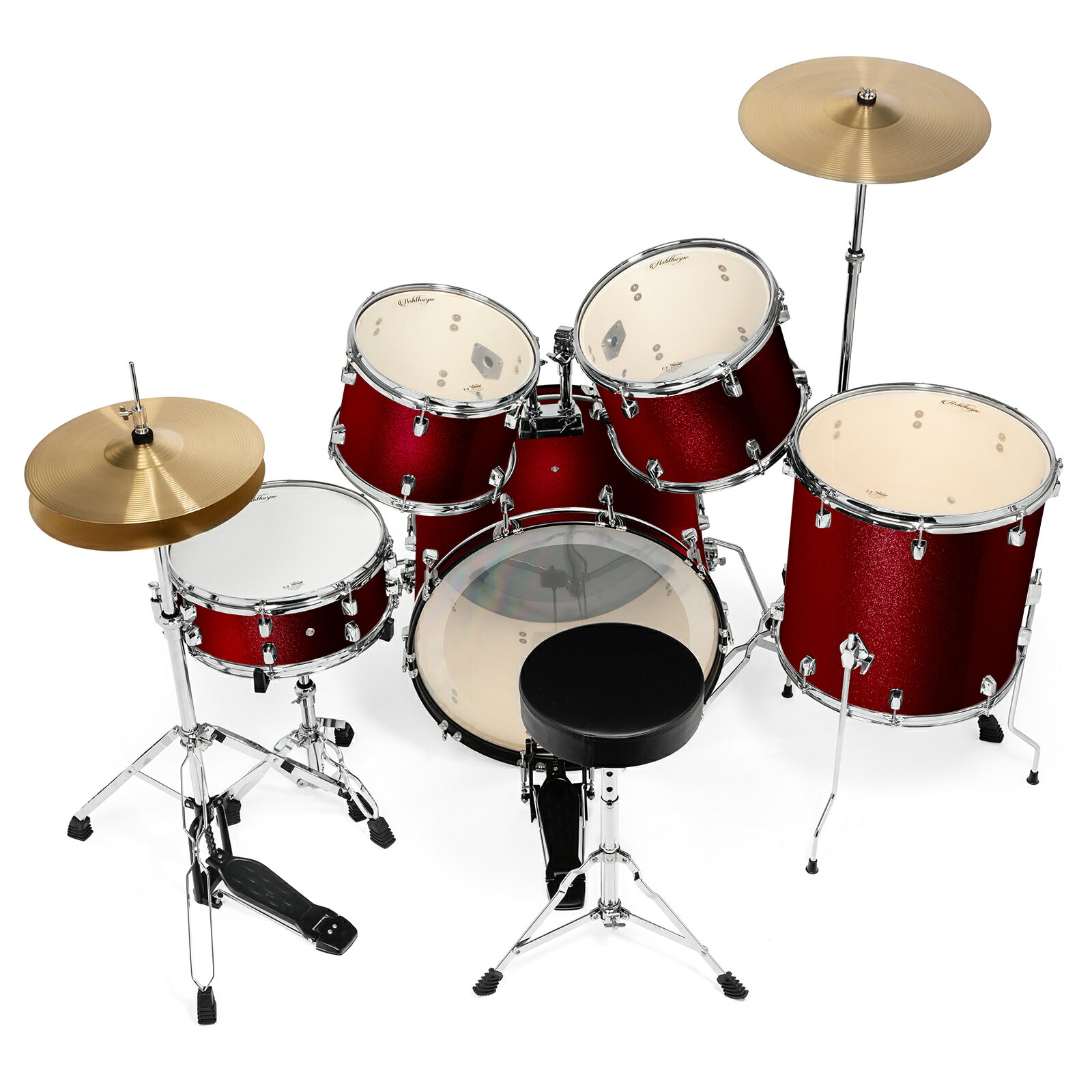 Mix Wholesale: Ashthorpe 5-Piece Full Size Adult Drum Set with Remo ...