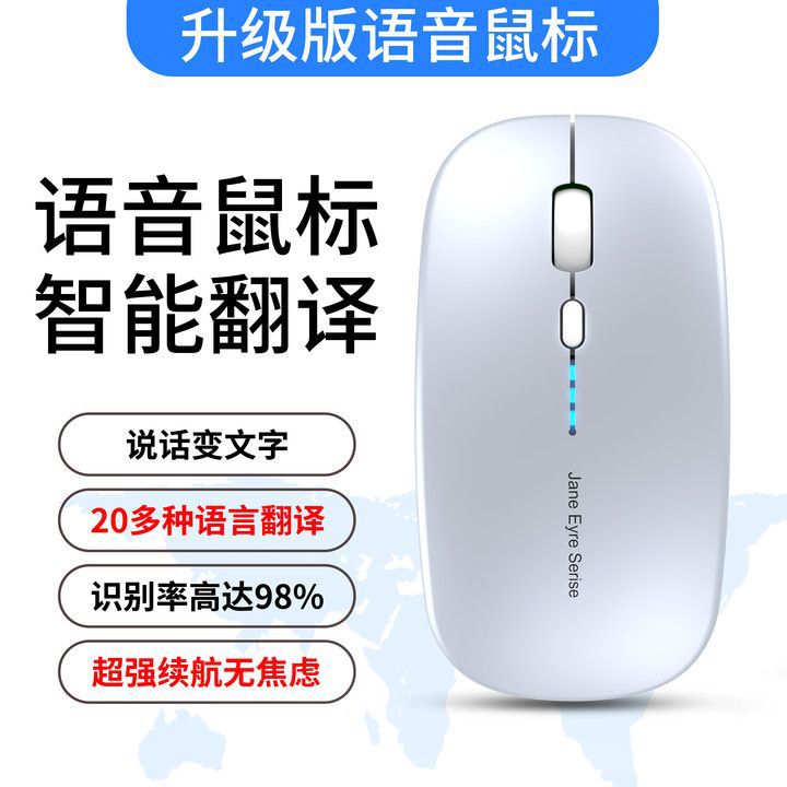 【智能語音打字】無線滑鼠 藍芽滑鼠 聲控滑鼠 語音輸入滑鼠 充電滑鼠 靜音滑鼠 辦公滑鼠 說話打字 解放雙手 適用筆電桌機