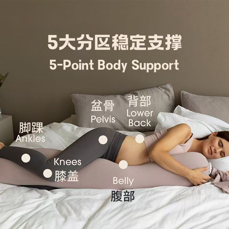 現貨速發！免運 枕頭 側睡枕 抱枕 靠枕 護腰枕 孕婦護腰側睡枕頭託腹側臥睡覺專用孕期靠枕用品長條舒適寶糖果枕 八折下殺 特價出 快速出貨