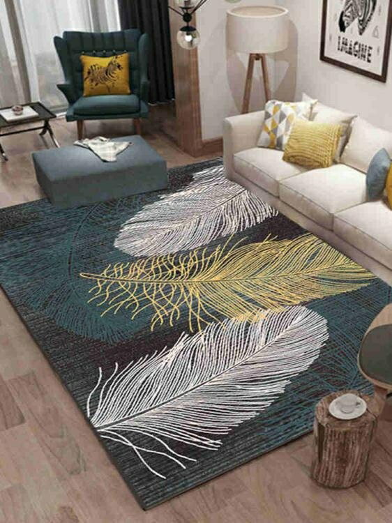 北歐簡約地毯客廳現代沙發茶幾地墊房間可愛臥室床邊毯滿鋪榻榻米
