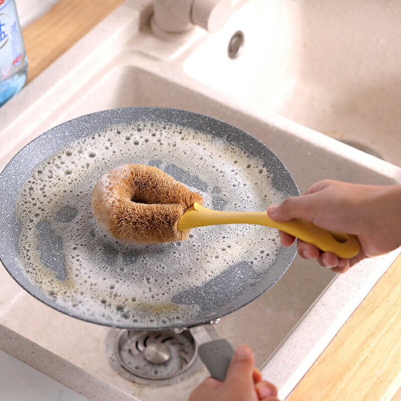 正宗椰棕刷鍋神器洗鍋刷家用廚房用品清潔不粘鍋去污長柄洗碗刷子