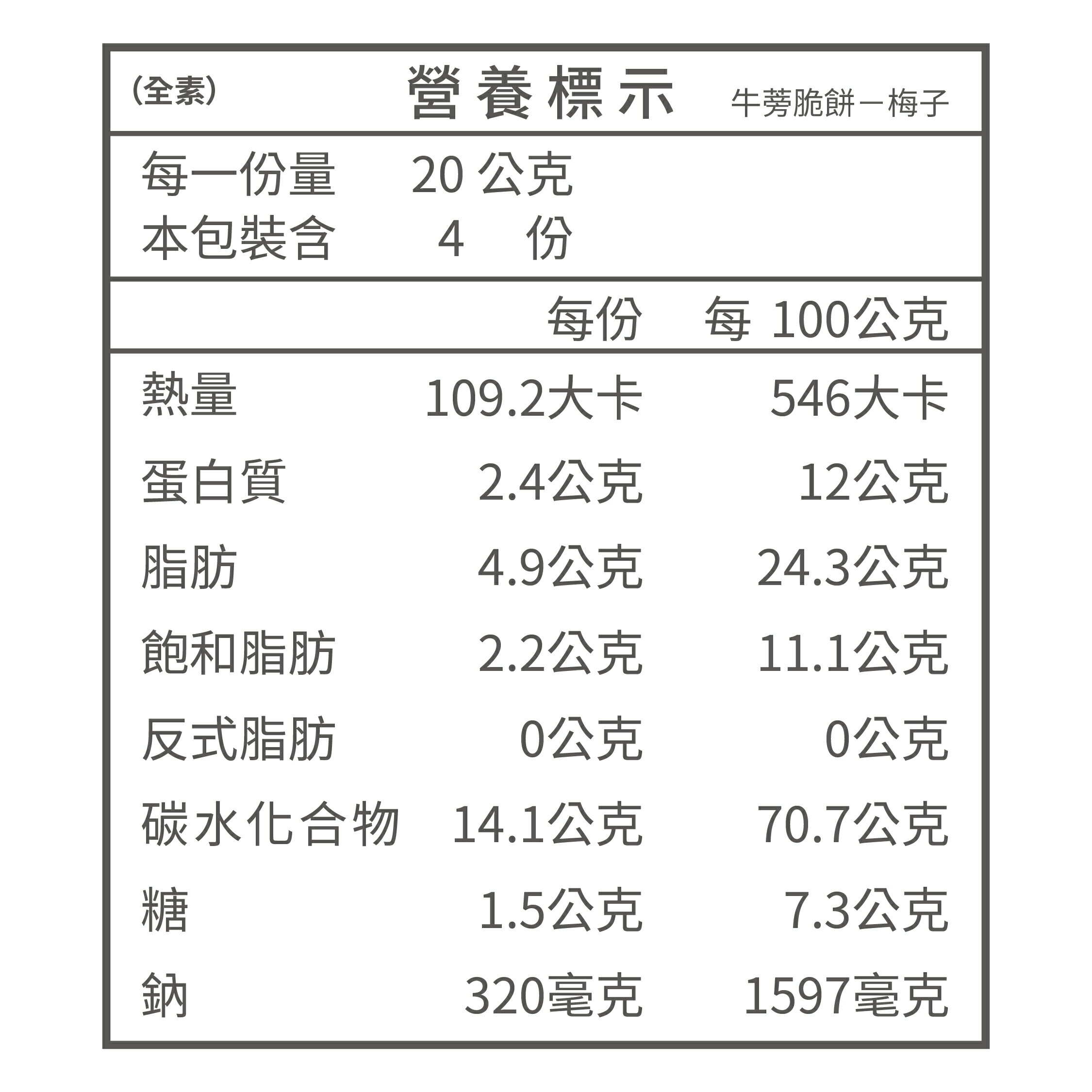 【佳里區農會】牛蒡脆餅(80g/包) 5