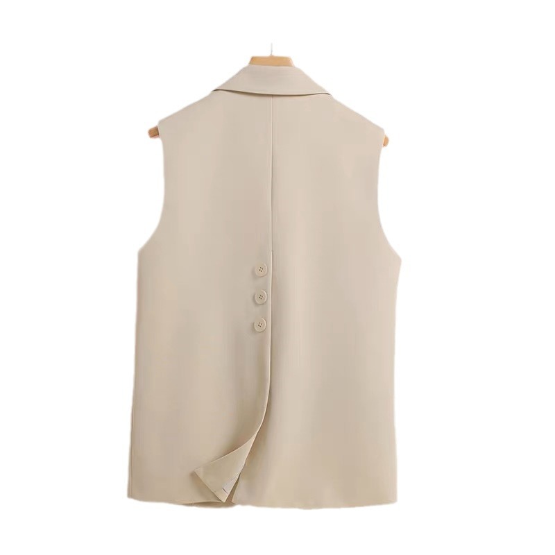 【巴黎精品】現貨+預購 西裝背心休閒西服-直筒馬甲純色坎肩女外套3色a1hv15