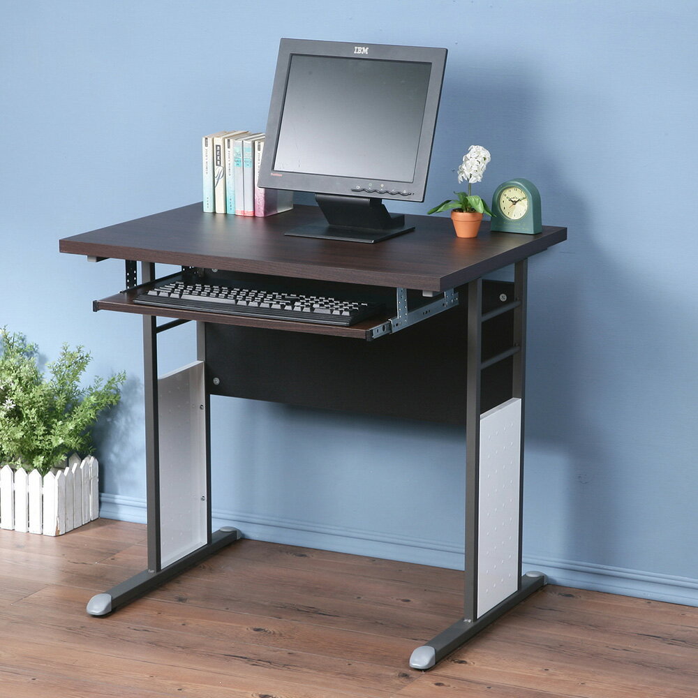 巧思80x60辦公桌-附鍵盤(炫灰桌腳)❘書桌/工作桌/辦公家具【YoStyle】