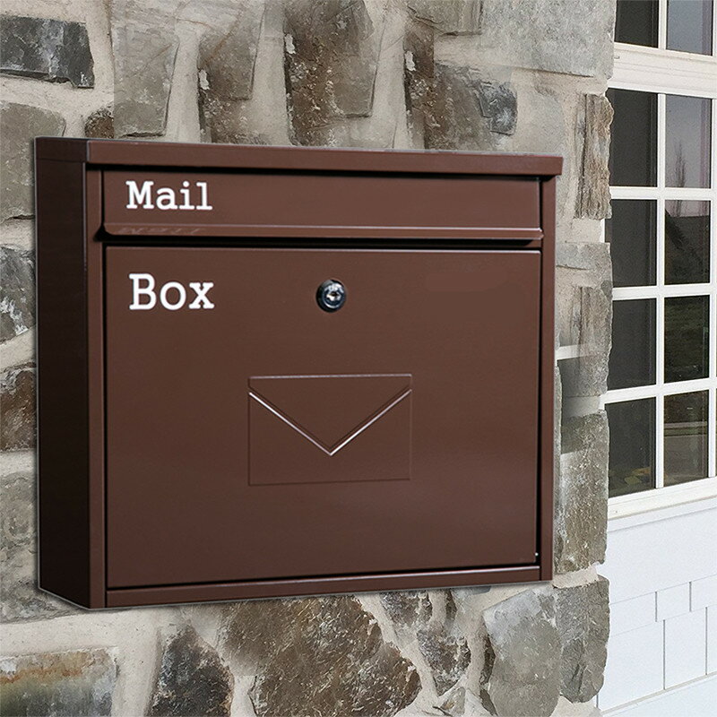 郵筒別墅歐式室外掛墻帶鎖信報箱鐵藝信箱創意意見箱家用信件箱