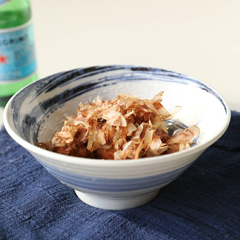 日本進口陶瓷餐具美濃燒粉吹清流陶瓷大碗家用拉麵碗斗笠碗餐具