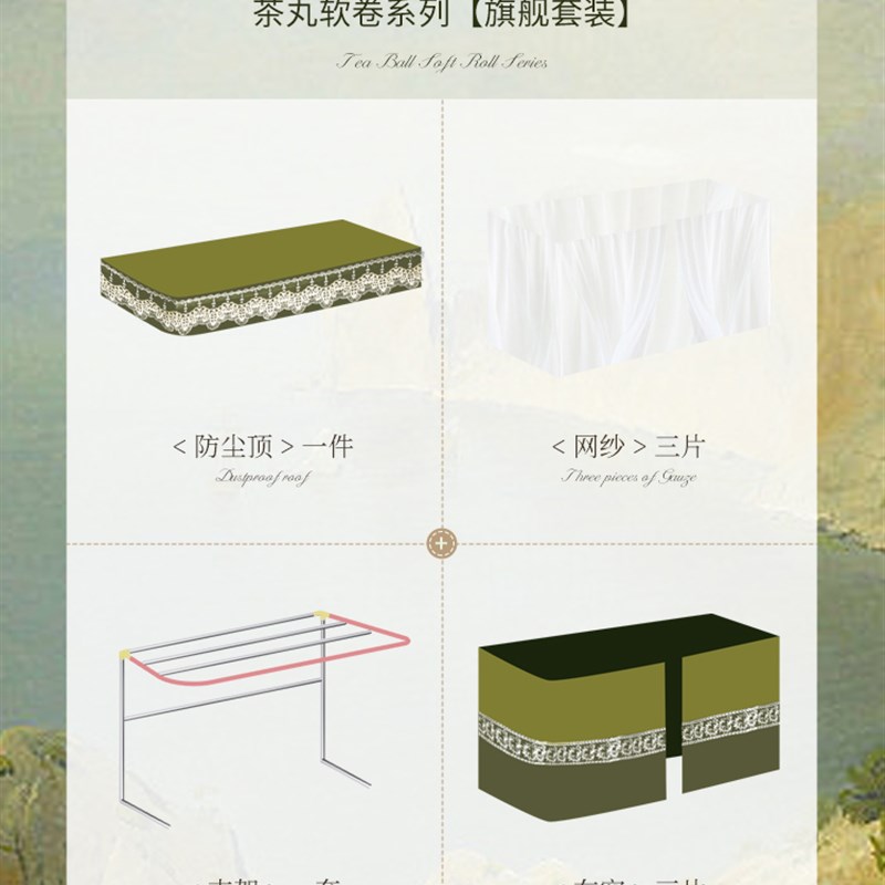 【可打統編 超低價】橘喵美式u型軌道床簾宿舍上下鋪寢室加厚強遮光覆古窗 大學生蚊帳 5