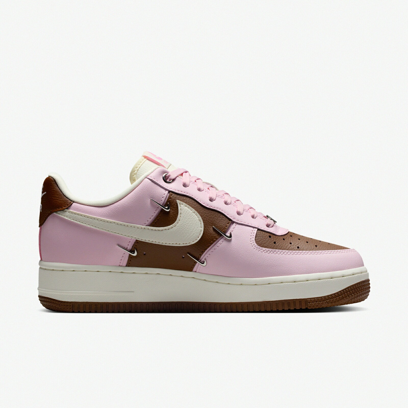 Nike 休閒鞋 Wmns Air Force 1 07 LX 女鞋 粉紅 咖啡 AF1 草莓巧克力