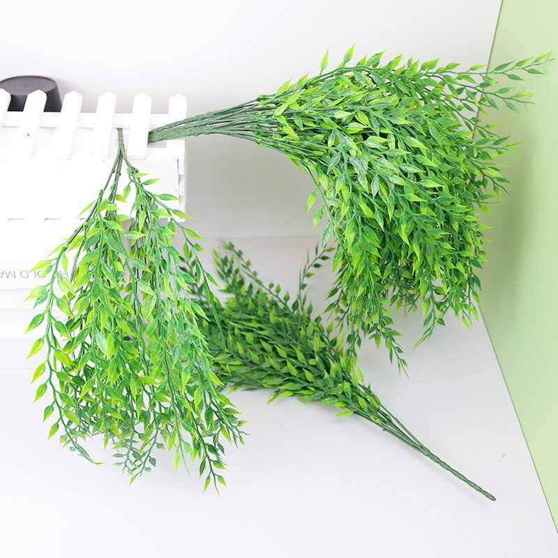 人造花 仿真植物模擬垂柳條柳枝塑膠柳樹葉植物墻壁掛垂吊樹枝舞蹈道具柳樹裝飾葉