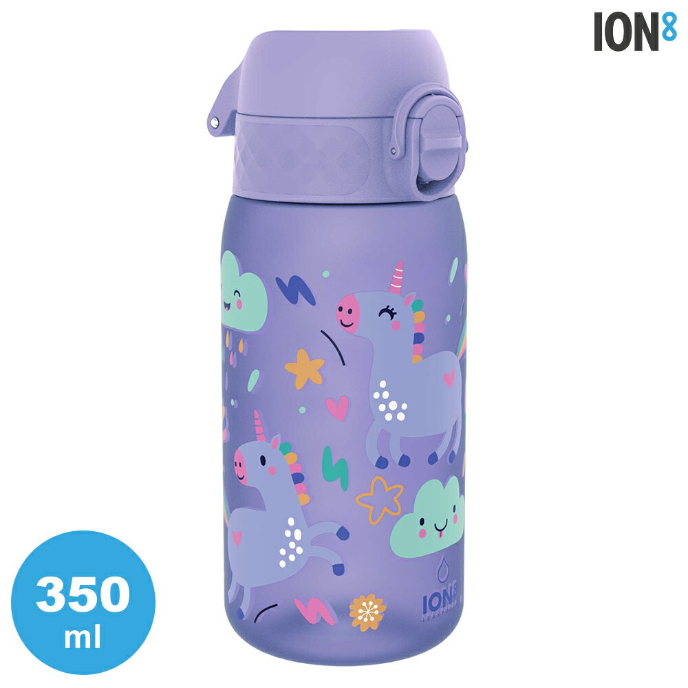 ION8 Small 運動休閒水壺I8RF350 / Purple Unicorns深紫 (收納扣環) 350ml