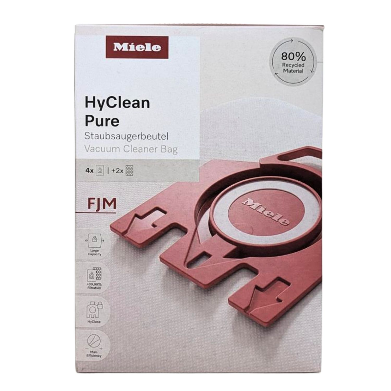 [5東京直購] Miele HyClean Pure FJM 原廠 吸塵器集塵袋 4入+2濾網 F/J/M 適 C1 C2 (GG4)01242114000012
