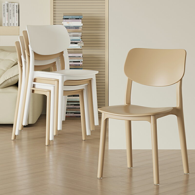北歐塑料餐椅簡約家用成人椅子靠背凳子書桌椅奶茶店休閑椅化妝椅
