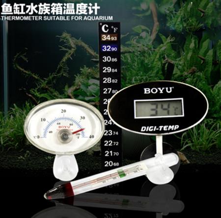 博宇水族魚缸水溫計BT系列水族箱水銀溫度計吸附式玻璃魚缸溫度計
