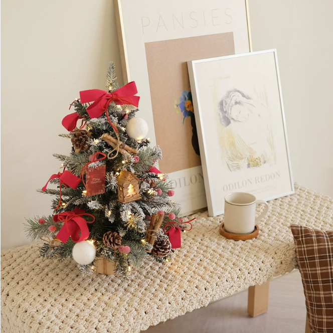 聖誕樹 聖誕節禮物家用小型桌面帶燈diy布置ins擺件聖誕節裝飾品