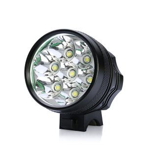 正品LED T6自行車燈7燈單車前燈強光充電頭燈騎行配件裝備車前燈