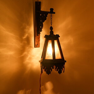 泰國工藝品實木雕刻東南亞燈具六邊形斜柱吊燈酒店會所裝飾掛壁燈